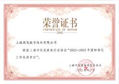 標準化工作先進單位2022-2023年度